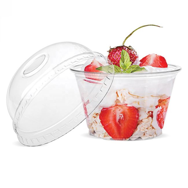Set 10 recipiente reutilizabile cu capac din plastic pentru servire,285 ml [3]