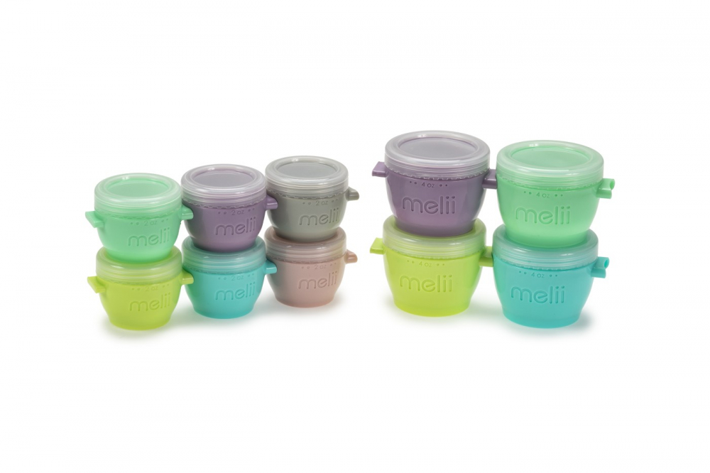 Set 10 recipiente pentru hrana bebelusi din silicon Snap&Go,6x59 ml + 4x118 ml [2]