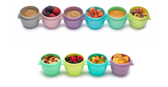Set 10 recipiente pentru hrana bebelusi din silicon Snap&Go,6x59 ml + 4x118 ml [7]