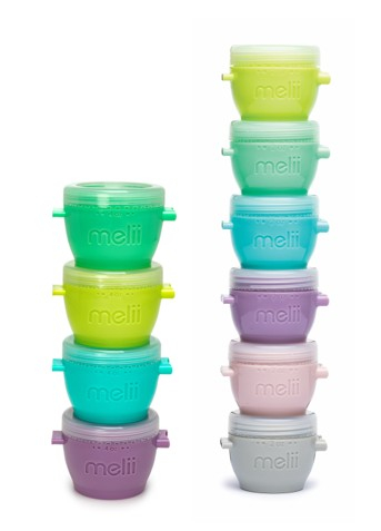 Set 10 recipiente pentru hrana bebelusi din silicon Snap&Go,6x59 ml + 4x118 ml [9]