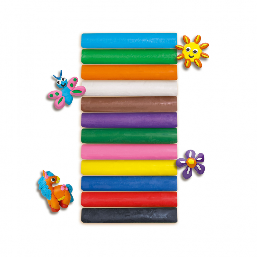 Set 12 batoane plastilina fara gluten colorata pentru copii (12x180 gr.) [3]