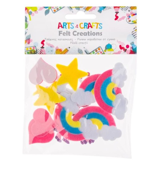 Set 12 decoratiuni din fetru Curcubeu si unicorn [2]