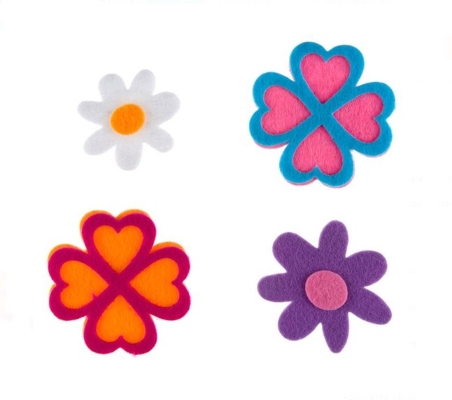 Set 12 floricele din fetru pentru activitati crafts [2]