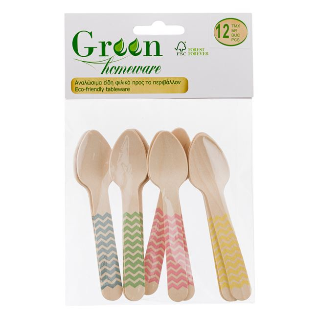 Set 12 lingurite din lemn pentru copii [2]