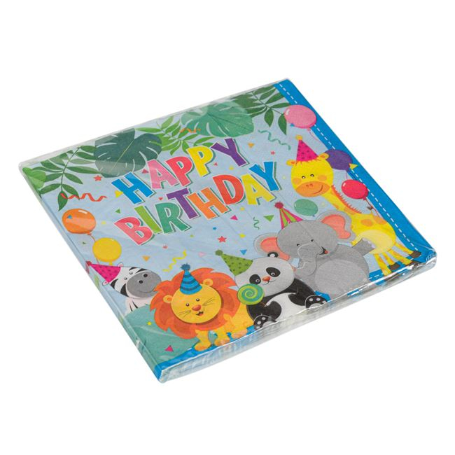 Set 12 Servetele de Masa pentru Petrecere, tematica Animale 33x33cm [3]