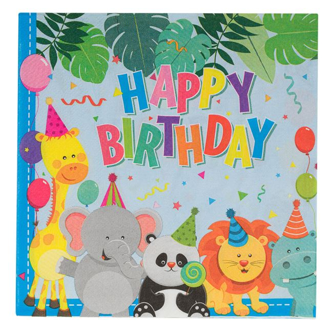 Set 12 Servetele de Masa pentru Petrecere, tematica Animale 33x33cm [2]