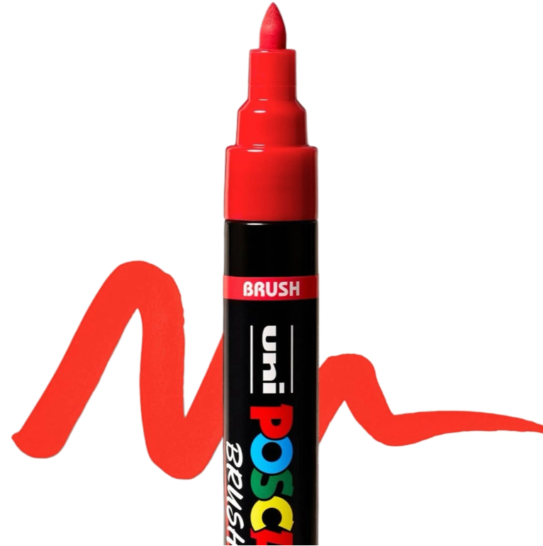 Set 16 markere Posca PC-5BR cu varf mediu tip pensula 1-4mm [8]