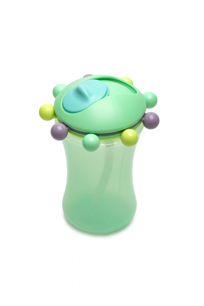 Set 2 cani cu pai Abacus pentru bebelusi Melii,340 ml,albastru-verde [2]