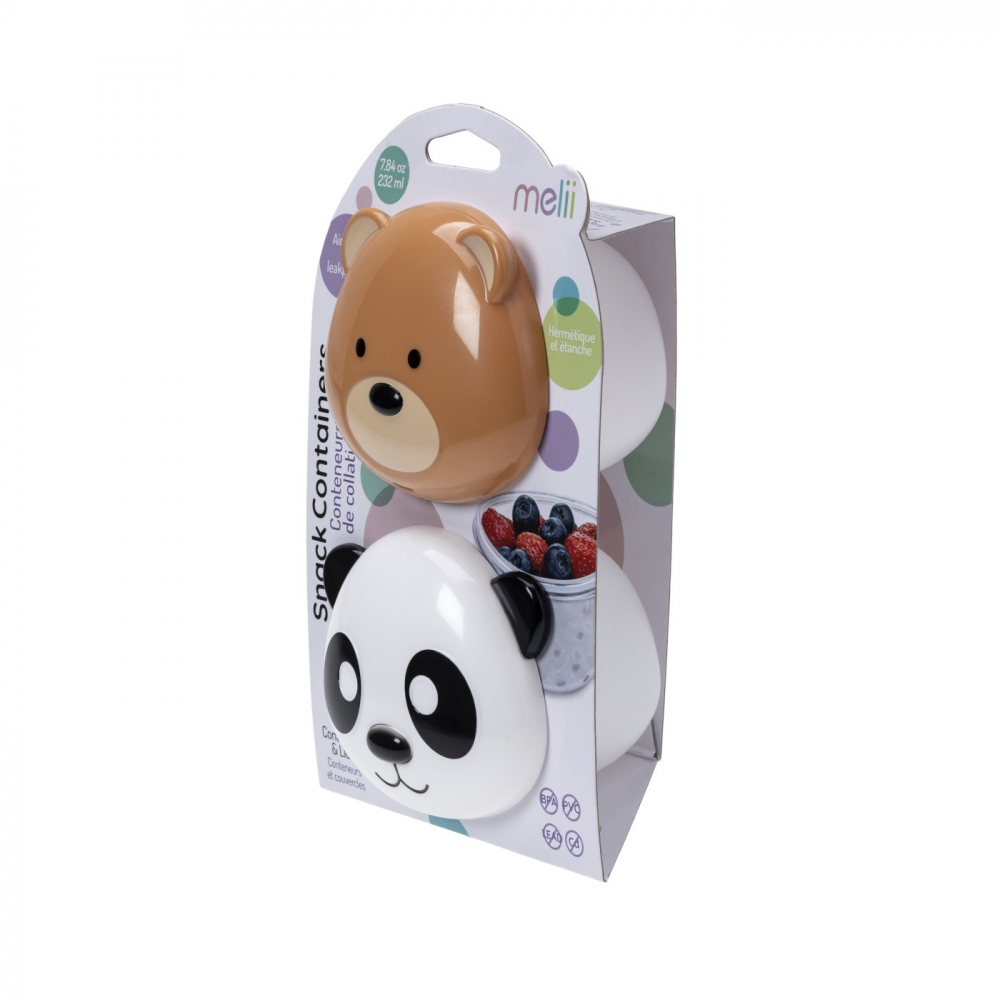 Set 2 recipiente pentru pastrare hrana bebelusi,model urs-panda [3]