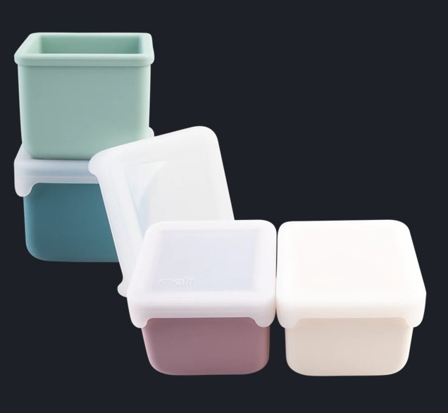 SET 2 RECIPIENTE SILICON, MELII, BLUSH BERRY [4]