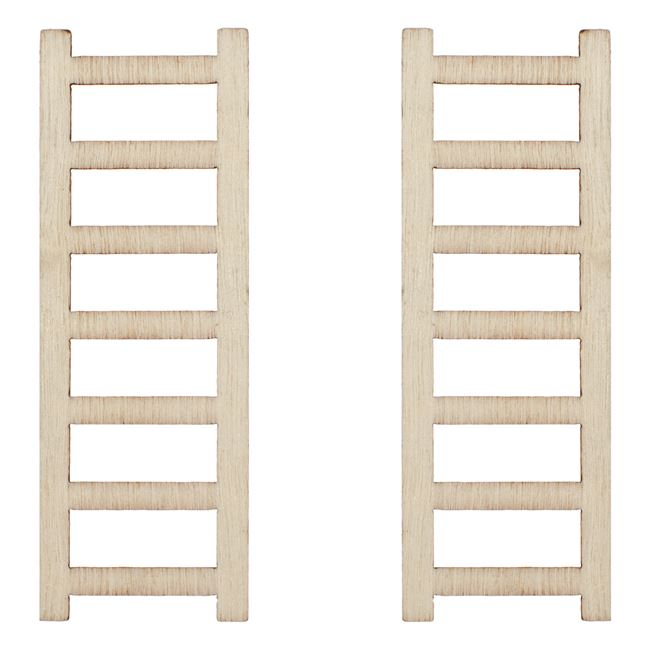 Set 2 scari din lemn pentru activitati lucru manual,lemn,7 cm