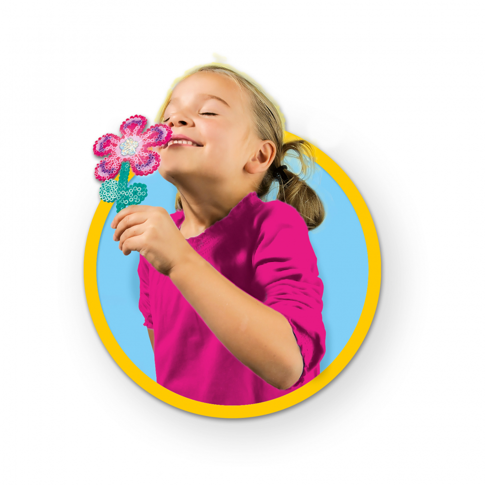 Set 2100 Margele de calcat cu accesorii incluse,tematica Flori si Inimi parfumate,+5 ani [4]