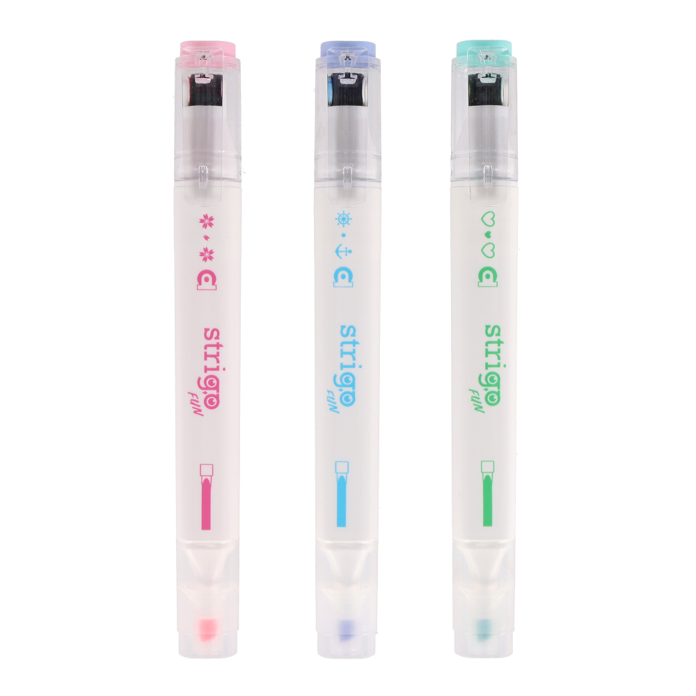 Set 3 Evidentiatoare 2 in 1 cu stampila pe rola ,   model Capybara