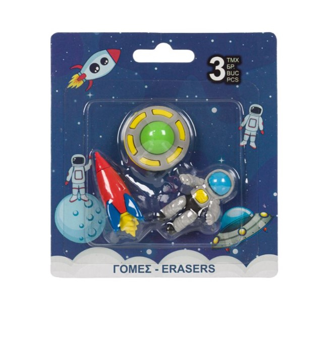 Set 3 gume de sters Spatiu cosmic 3D [2]