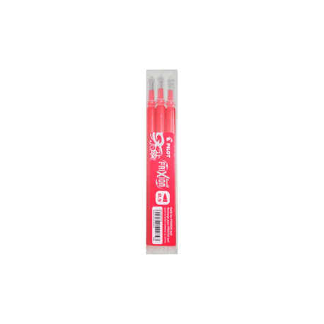 Set 3 rezerve roller Frixion Ball Pilot si Frixion Clicker 0.5 mm varf fin ,rosu [1]