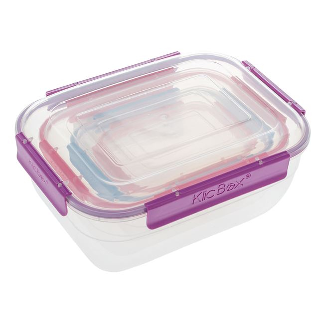 Set 4 caserole cu capac,4 marimi,plastic,multicolor [2]