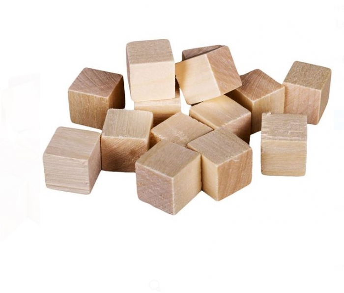 Set 49 cuburi din lemn pentru activitati senzoriale