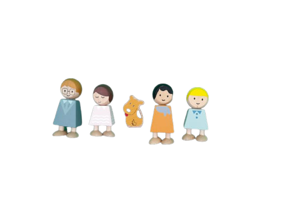 Familia de papusi – set de figurine din lemn [2]