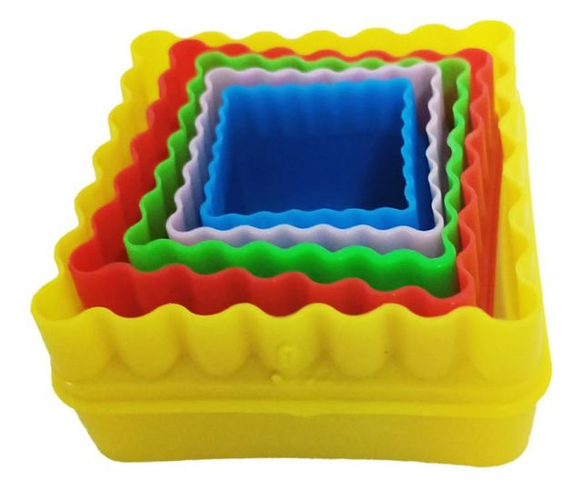 Set 5 forme patrate pentru biscuiti, 5 dimensiuni, polipropilena [2]
