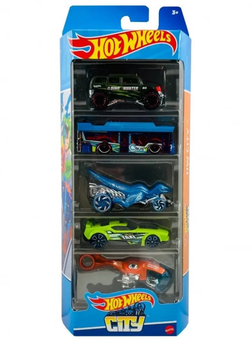 Set 5 Masini Hot Wheels City