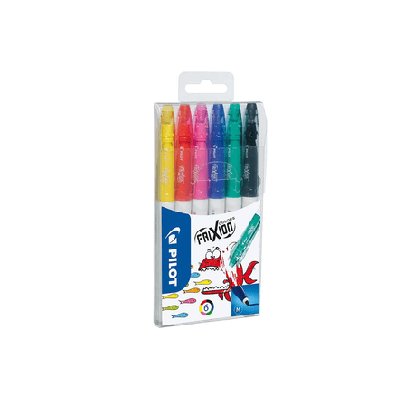 Set 6 carioci Frixion Colors Pilot 2.5 mm varf mediu, 6 culori set