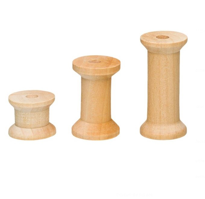Set 6 cilindri din lemn pentru activitati crafts [2]