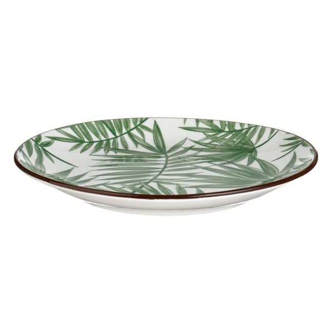 Set 6 farfurii pentru desert din portelan,model frunze tropical ,15 cm [2]