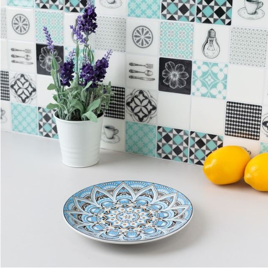 Set 6 farfurii pentru servire din portelan cu model Mandala [3]