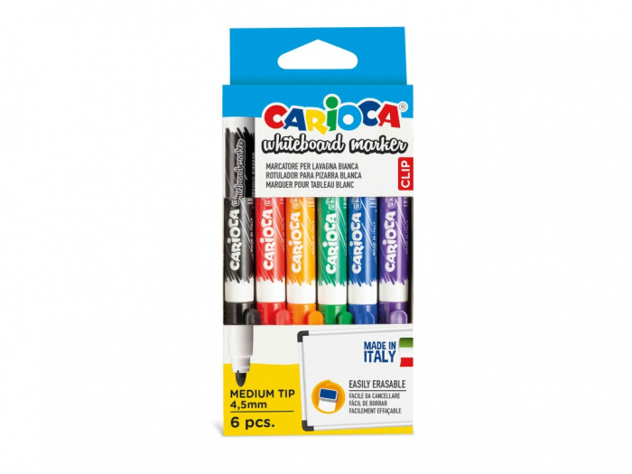 Set 6 markere colorate de scris pentru tabla,carioca