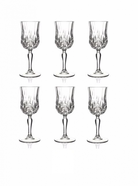 Rcr (italia) Set 6 pahare apa din sticla cristalina, 23cl, ama