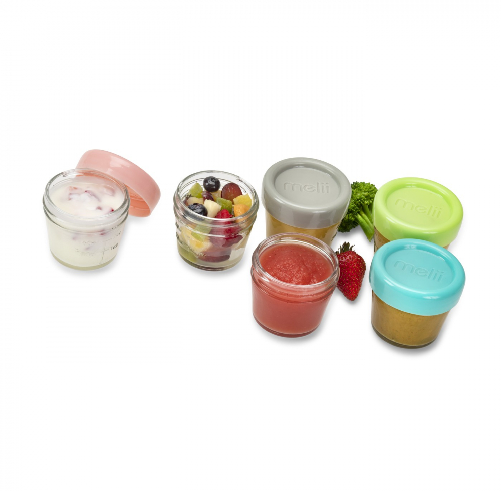 Set 6 Recipiente Sticlă pentru Hrană Bebe, Melii, 118 ml [3]