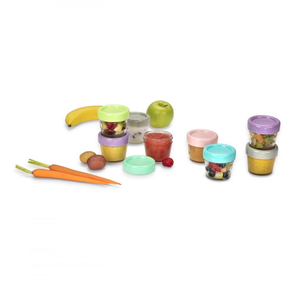 Set 6 Recipiente Sticlă pentru Hrană Bebe, Melii, 118 ml [2]