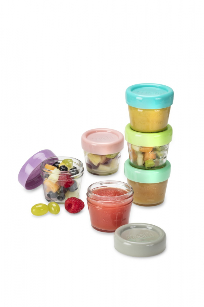 Set 6 Recipiente Sticlă pentru Hrană Bebe, Melii, 118 ml [4]