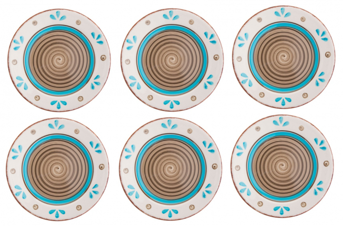 Set 6 farfurii bej pentru servire din ceramica [1]
