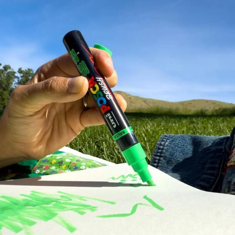 Set 8 markere cu vârf tip pensulă POSCA PC-5BR [5]