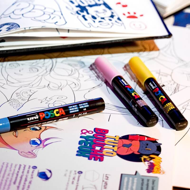 Set 8 markere Posca PC-5M Mango Hero-Editie Limitata [2]