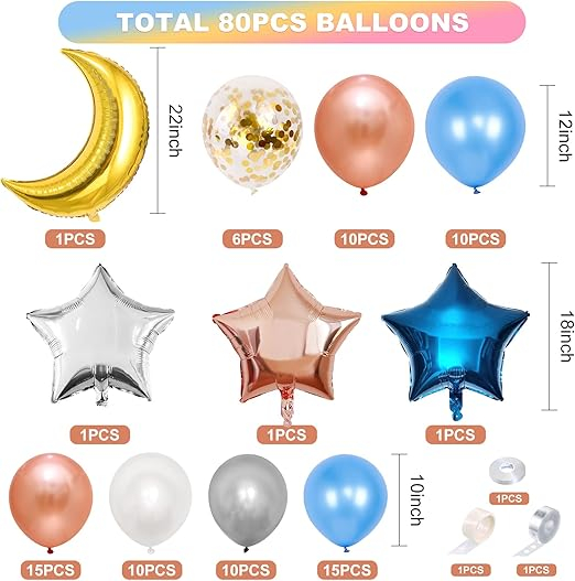 Set 81 Baloane Arcadă cu Mesaj "Happy Birthday" – Multicolor [2]