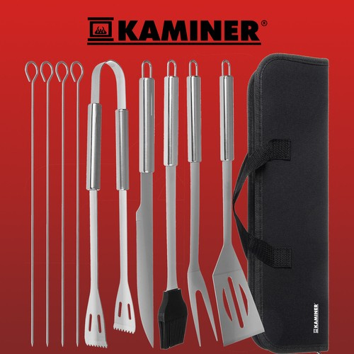Set 9 ustensile pentru gratar cu husa inclusa [3]