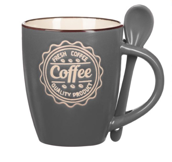Set 4 cesti cu lingurite pentru cafea [4]