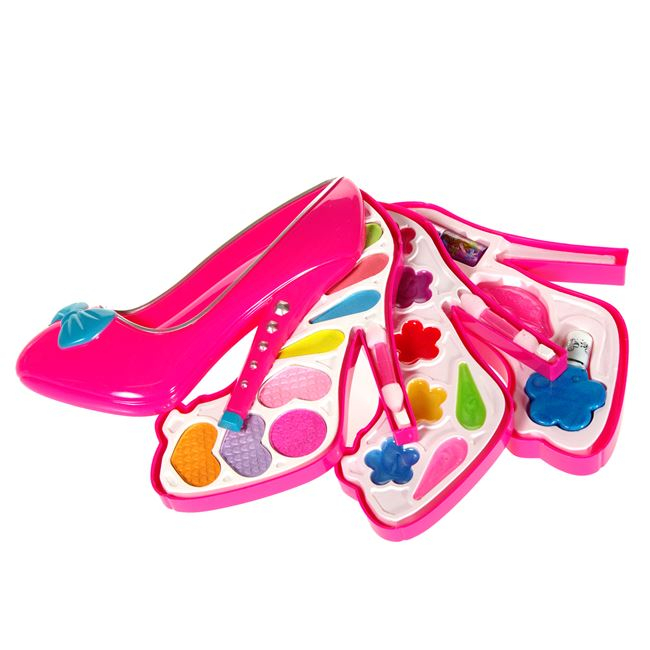 Set accesorii machiaj pentru fetite,design pantof,+4 ani