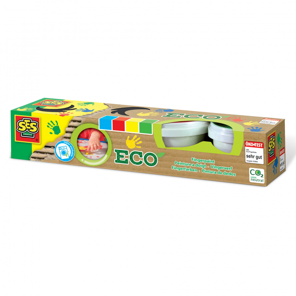 Set acuarele pentru degetele 4 culori ECO,+2 ani