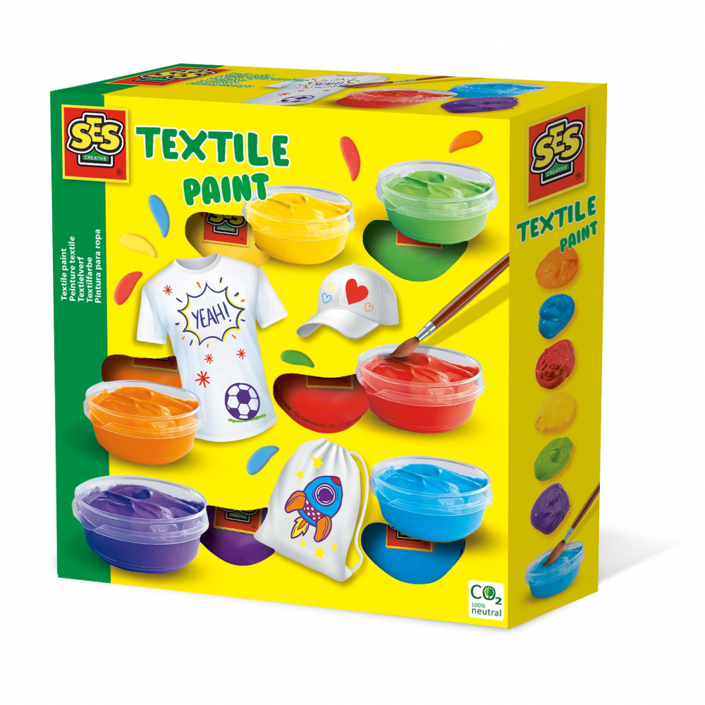 Set acuarele pentru textile (guasa),6 culori set