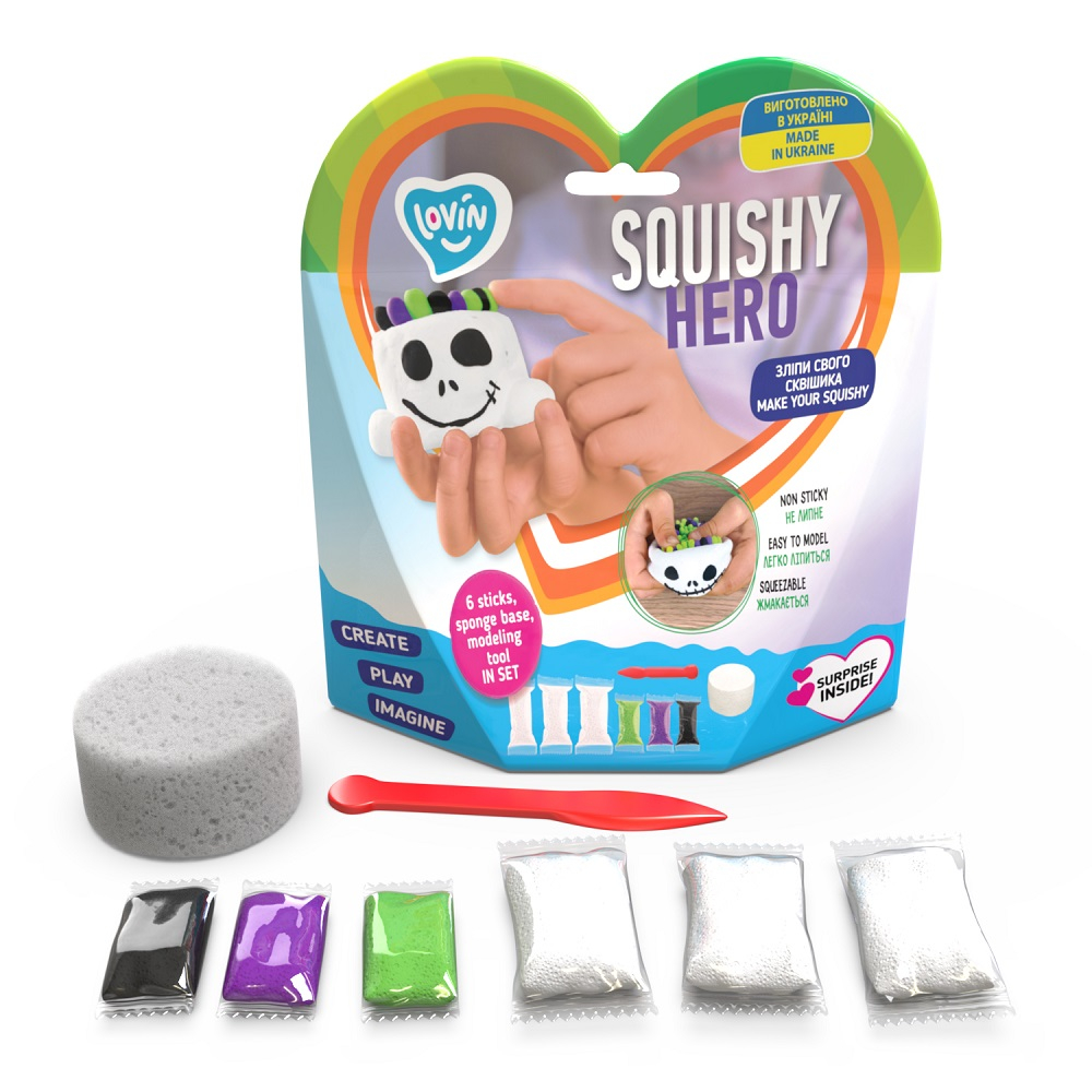 Set Air Clay cu argila usoara pentru modelaj Lovin - 6 culori - Squishy Hero - Scary Ghost [2]
