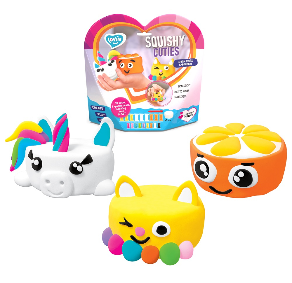 Set Air Clay pentru modelaj Lovin - 18 culori - Squishy Cutes [2]