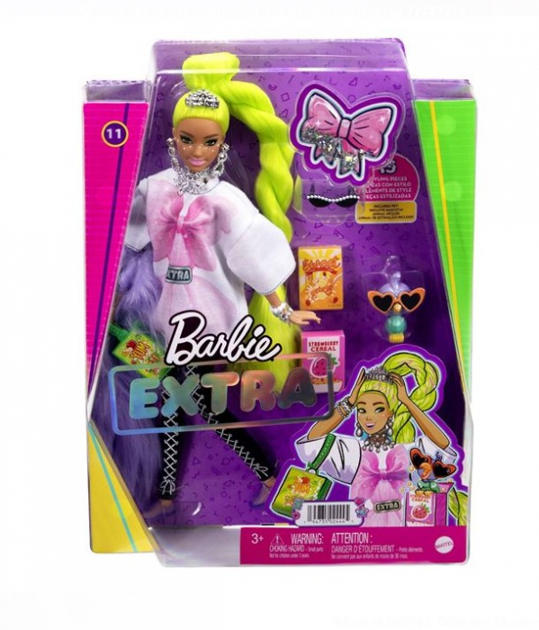 Set Barbie Extra cu par neon [6]