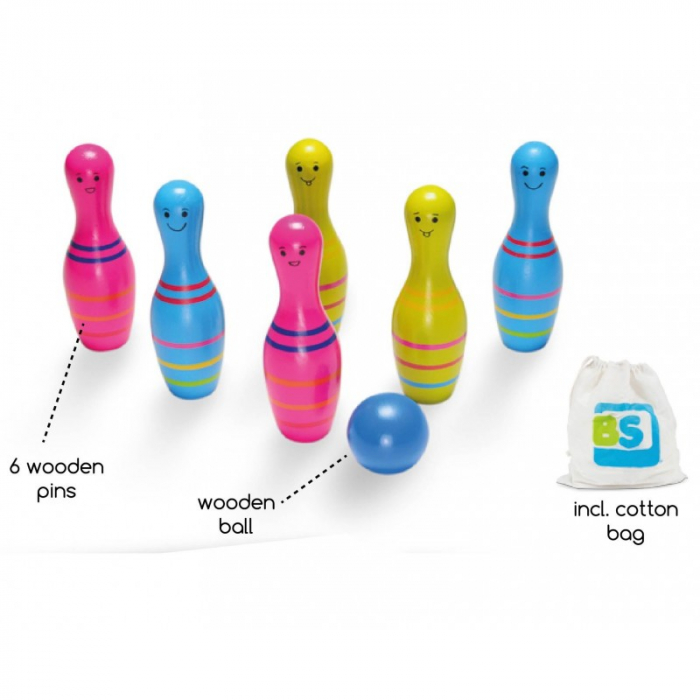 Set Bowling Skittles Jr., Lemn, Multicolor, +3 Ani [2]