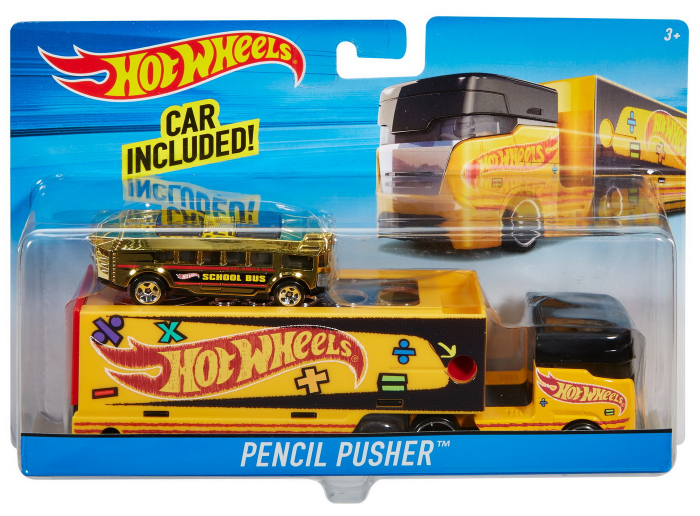 Set Camion și Mașină Sport Hot Wheels Pencil Pusher  [1]