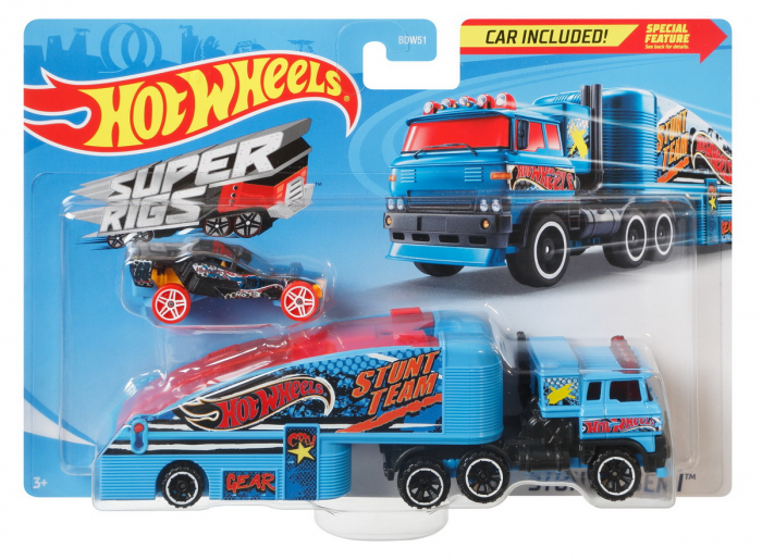 Set Camion și Mașină Sport Hot Wheels Stuntin Semi  [1]