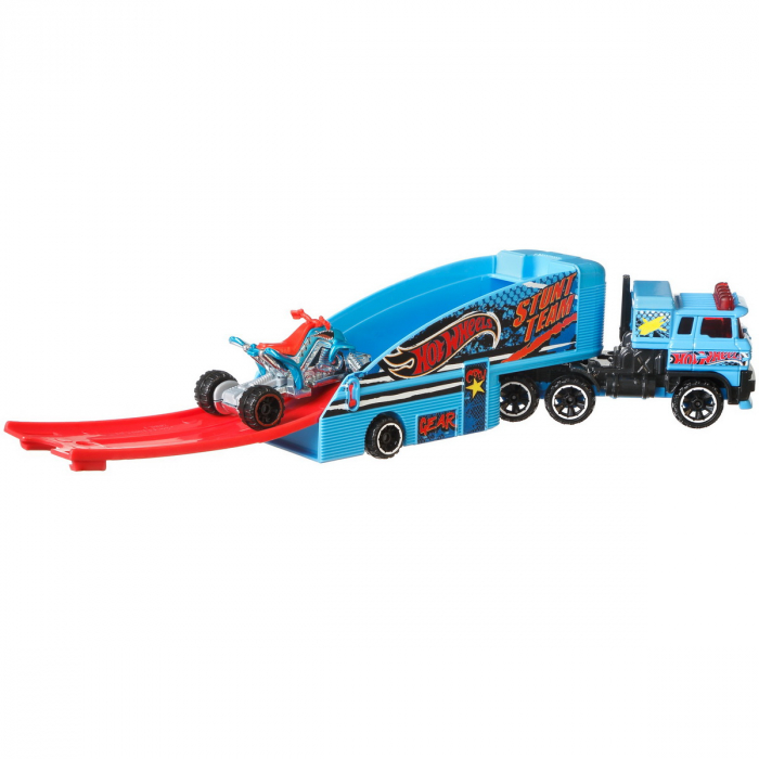 Set Camion și Mașină Sport Hot Wheels Stuntin Semi  [6]