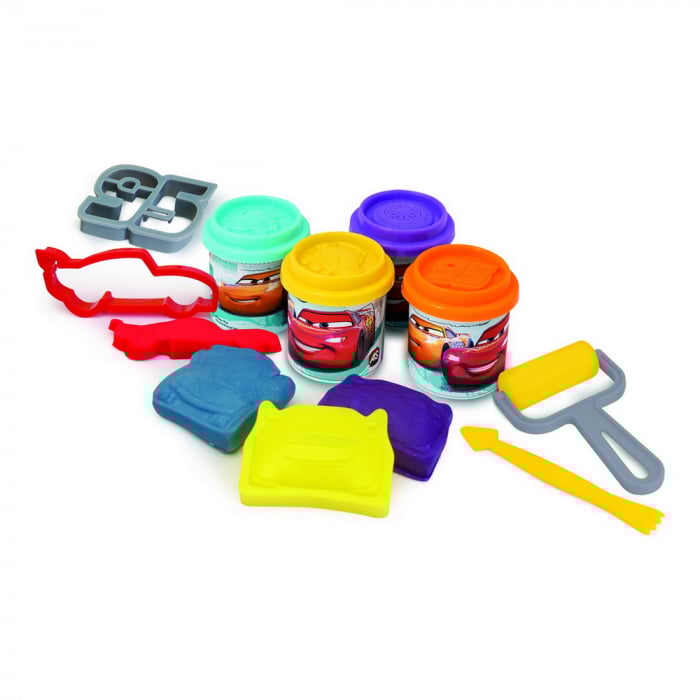 Set cars galetusa cu 4 borcanase plastilina si accesorii pentru modelat [4]